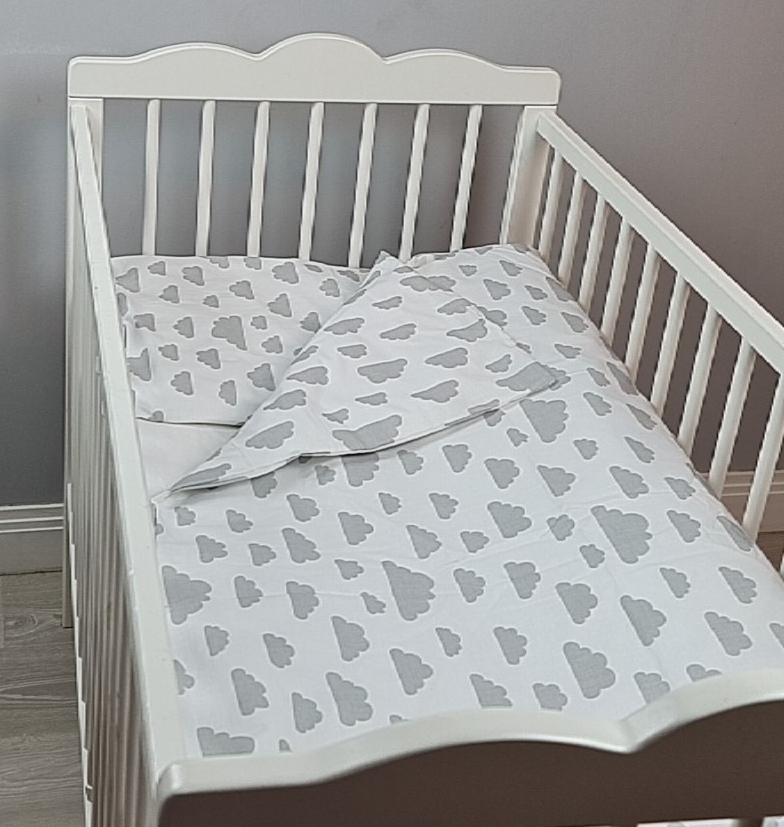 Grey cloud cot bedding 2025